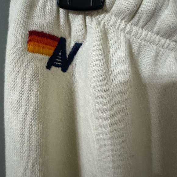 Aviator Nation 5 Stripe Women's Sweatpants Vintage White Size Large - Picture 2 of 8